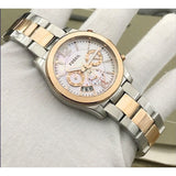 Fossil Perfect Boyfriend Mother of Pearl Dial Two Tone Steel Strap Watch for Women - ES4135