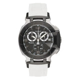 Tissot T Race Chronograph Black Dial White Rubber Strap Watch for Men - T048.417.27.057.05