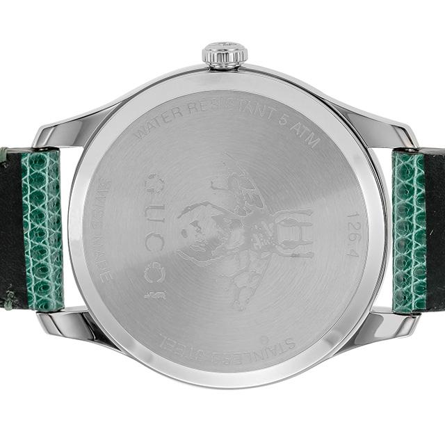 Gucci G-Timeless Mother of Pearl Green Dial Green Leather Strap Watch For Women - YA1264042