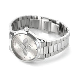 Gucci G Timeless Silver Dial Silver Steel Strap Watch For Women - YA1264126