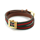 Gucci G-Frame Multicolored Red and Green Dial Watch For Women - YA128527