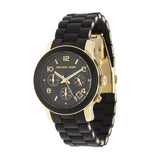 Michael Kors Runway Black Dial Black Silicone Strap Watch for Women - MK5191