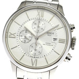 Tissot Chemin des Tourelles Automatic Chronograph White Dial Silver Steel Strap Watch for Men - T099.427.11.038.00