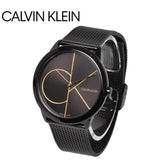 Calvin Klein Minimal Black Dial Black Mesh Bracelet Watch for Women - K3M224X1