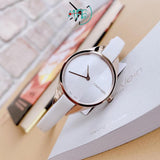 Calvin Klein Rebel White Grey Dial White Leather Strap Watch for Women - K8P236L6