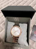 Guess Enchanting Diamonds Silver Dial Two Tone Steel Strap Watch for Women - W0305L3