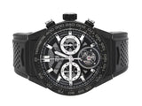 Tag Heuer Carrera Chronograph Tourbillion Titanium Carbon Black Dial Black Rubber Strap Watch for Men - CAR5A8W.FT6071