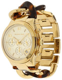 Michael Kors Runway Gold Dial Two Tone Steel Strap Watch for Women - MK4222