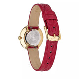 Versace V-Twist Silver Dial Red Leather Strap Watch for for Women - VELS00519