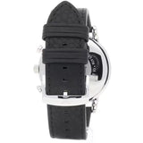 Emporio Armani Classic Quartz Chronograph White Dial Black Leather Strap Watch For Men - AR1807