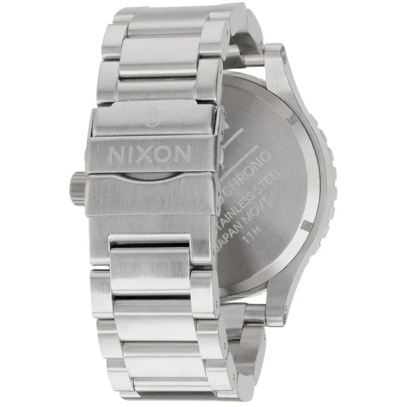 Nixon 51-30 Chrono Blue Dial Silver Steel Strap Watch for Men - A083-307