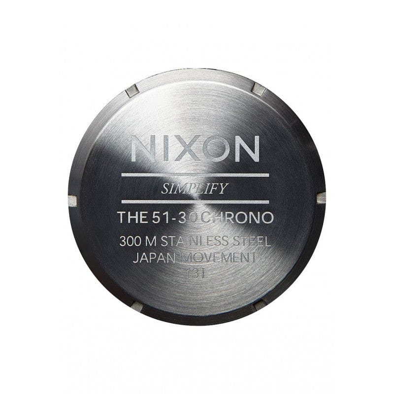 Nixon 51-30 Chronograph Black Dial Brown Leather Strap Watch for Men - A124-019