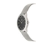 Calvin Klein Minimal Black Dial Silver Mesh Bracelet Watch for Women - K3M52151