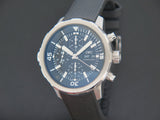 IWC Aquatimer Chronograph Black Dial Black Leather Strap Watch for Men - IW376803