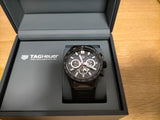 Tag Heuer Carrera Chronograph Steel & Ceramic Black Dial Black Rubber Strap Watch for Men - CBG2090.FT6145