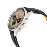 Breitling Navitimer B01 Chronograph 43 Brown Dial Black Leather Strap Watch for Men - AB0138241K1P1