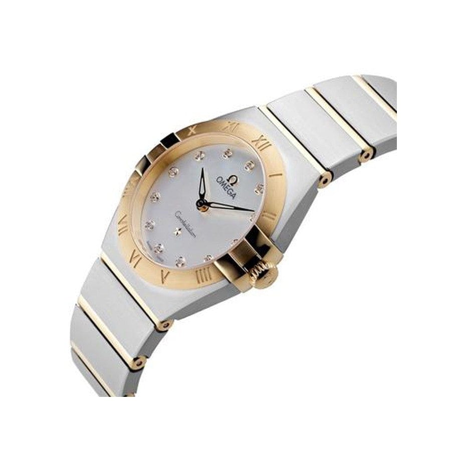 Omega Constellation Manhattan Mother of Pearl Dial Two Tone Steel Strap Watch for Women - 131.20.28.60.55.002