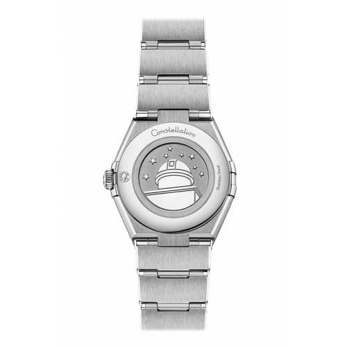 Omega Constellation Manhattan Quartz Diamonds Blue Dial Silver Steel Strap Watch for Women - 131.10.25.60.53.001