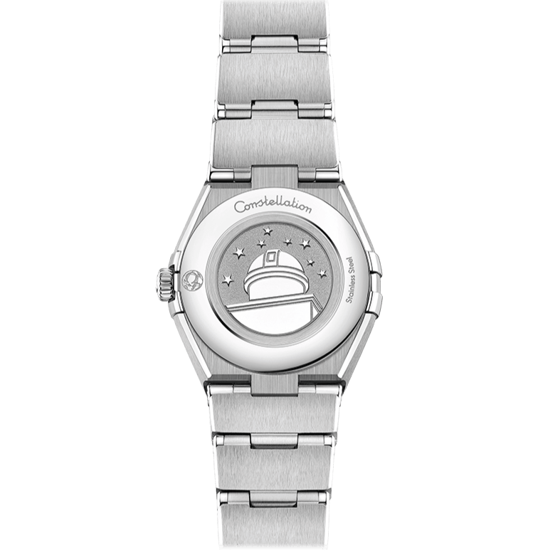 Omega Constellation Manhattan Quartz Diamonds Mother of Pearl Dial Silver Steel Strap Watch for Women - 131.15.25.60.55.001