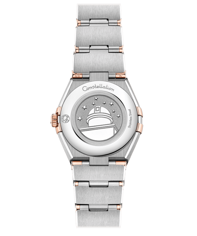 Omega Constellation Manhattan Quartz Diamonds Mother of Pearl Dial Two Tone Steel Strap Watch for Women - 131.20.25.60.55.001