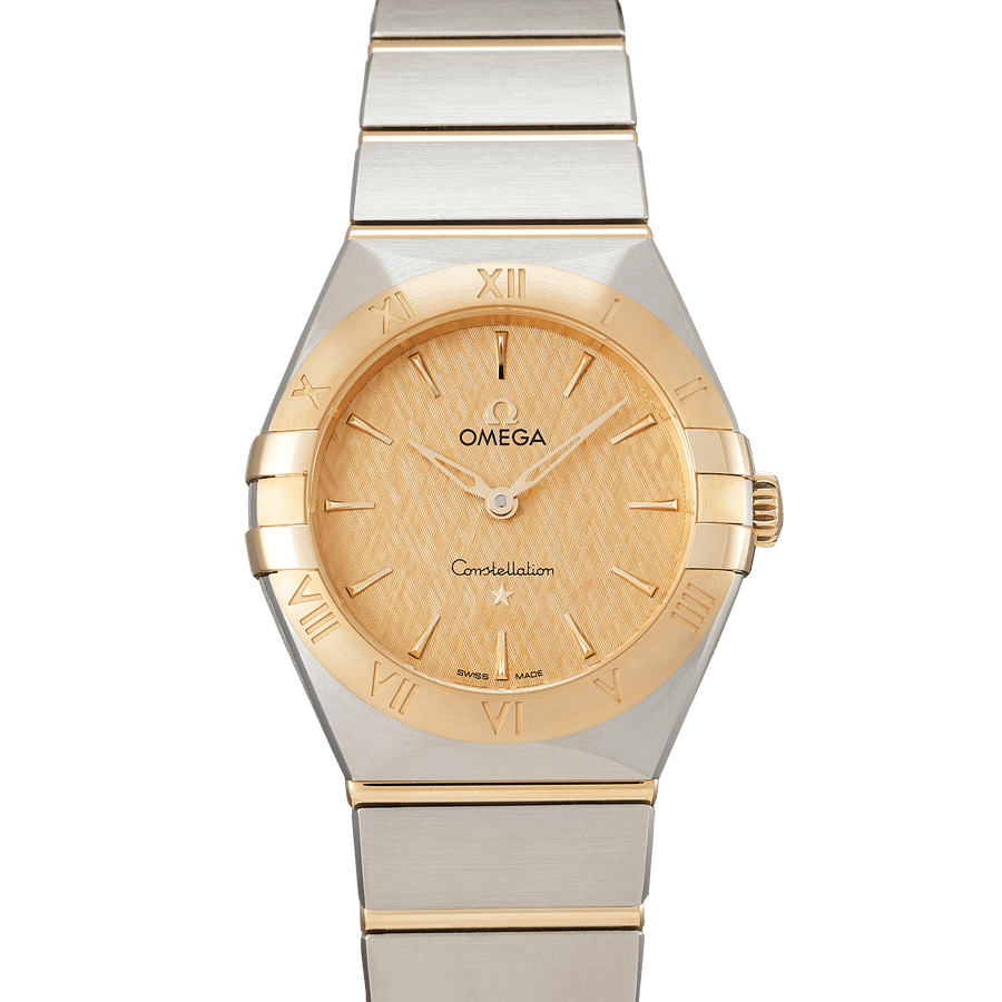 Omega Constellation Manhattan Yellow Dial Two Tone Steel Strap Watch for Women - 131.20.28.60.08.001