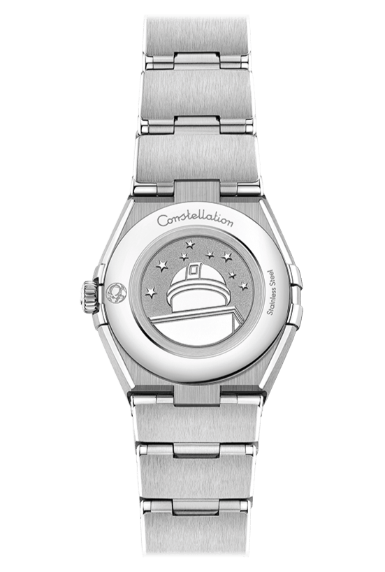 Omega Constellation Manhattan Quartz Diamonds Blue Dial Silver Steel Strap Watch for Women - 131.15.25.60.53.001