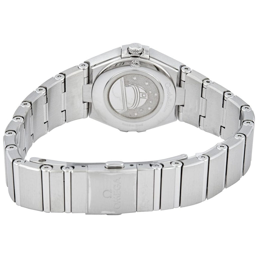 Omega Constellation Manhattan Quartz Diamonds Blue Dial Silver Steel Strap Watch for Women - 131.15.25.60.53.001