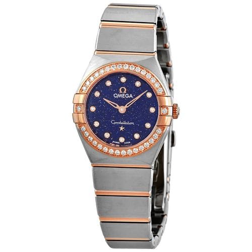 Omega Constellation Quartz Diamonds Blue Dial Two Tone Steel Strap Watch for Women - 131.25.25.60.53.002