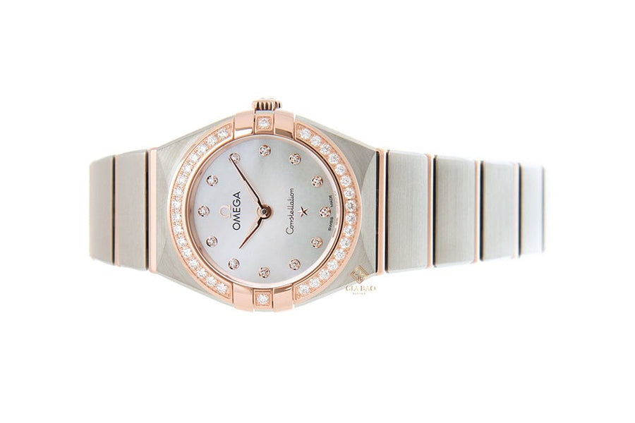 Omega Constellation Quartz Diamonds Mother of Pearl Dial Two Tone Steel Strap Watch for Women - 131.25.25.60.55.001