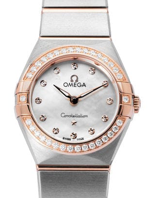 Omega Constellation Quartz Diamonds Mother of Pearl Dial Two Tone Steel Strap Watch for Women - 131.25.25.60.55.001