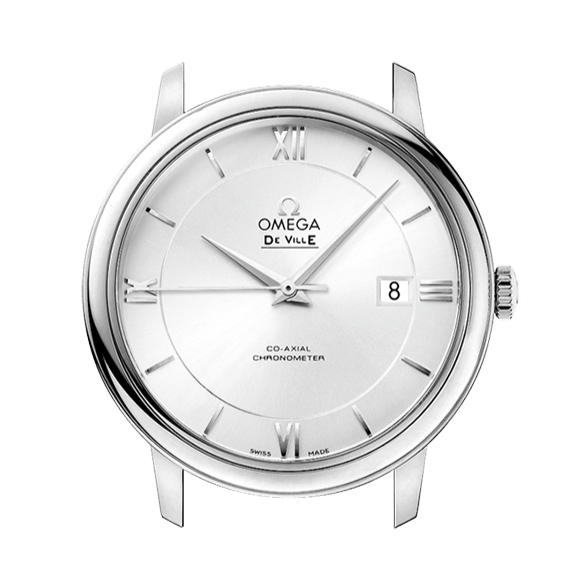 Omega De Ville Prestige Co-Axial Silver Dial Silver Steel Strap Watch for Men - 424.10.40.20.02.003