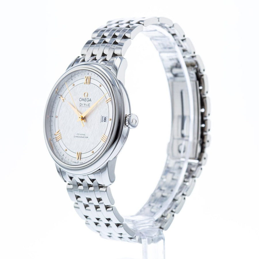 Omega De Ville Prestige Co Axial Silver Dial Silver Steel Strap Watch for Men - 424.10.40.20.02.004
