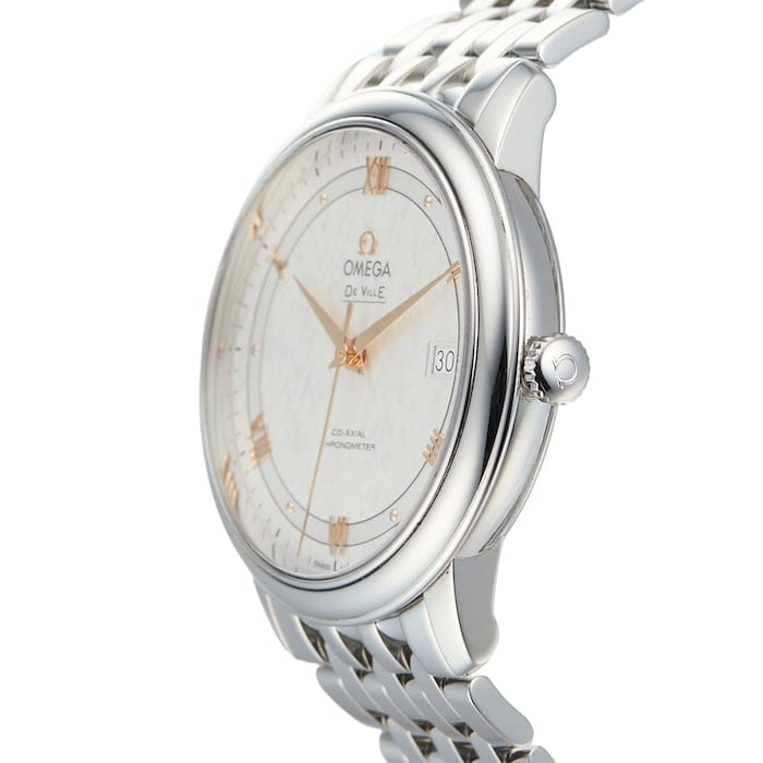 Omega De Ville Prestige Co Axial Silver Dial Silver Steel Strap Watch for Men - 424.10.40.20.02.004