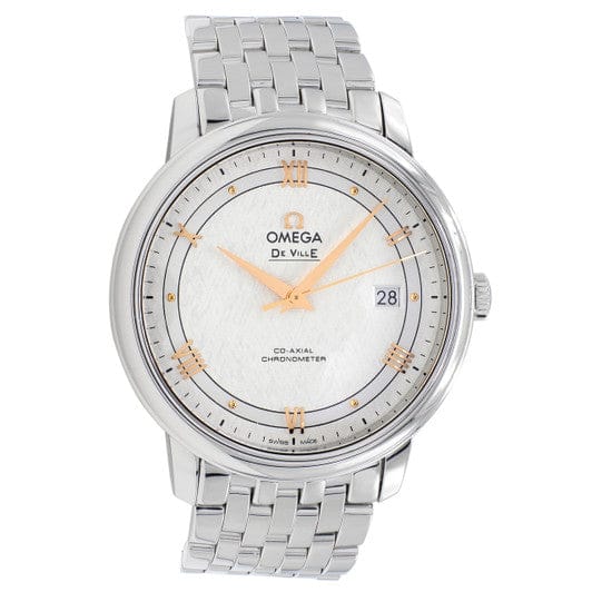 Omega De Ville Prestige Co Axial Silver Dial Silver Steel Strap Watch for Men - 424.10.40.20.02.004