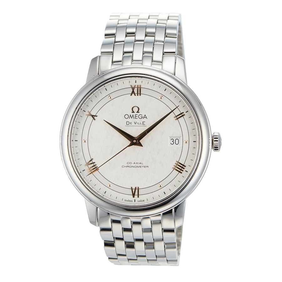 Omega De Ville Prestige Co Axial Silver Dial Silver Steel Strap Watch for Men - 424.10.40.20.02.004
