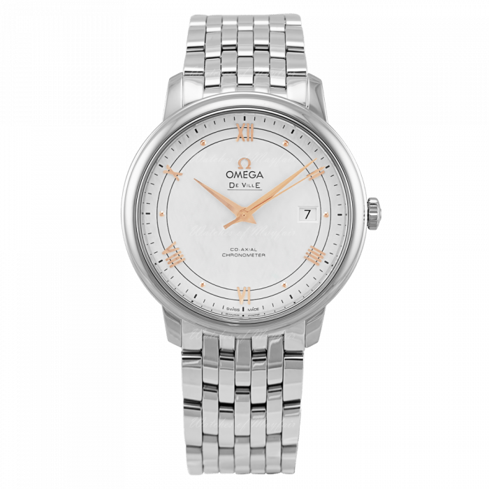 Omega De Ville Prestige Co Axial Silver Dial Silver Steel Strap Watch for Men - 424.10.40.20.02.004