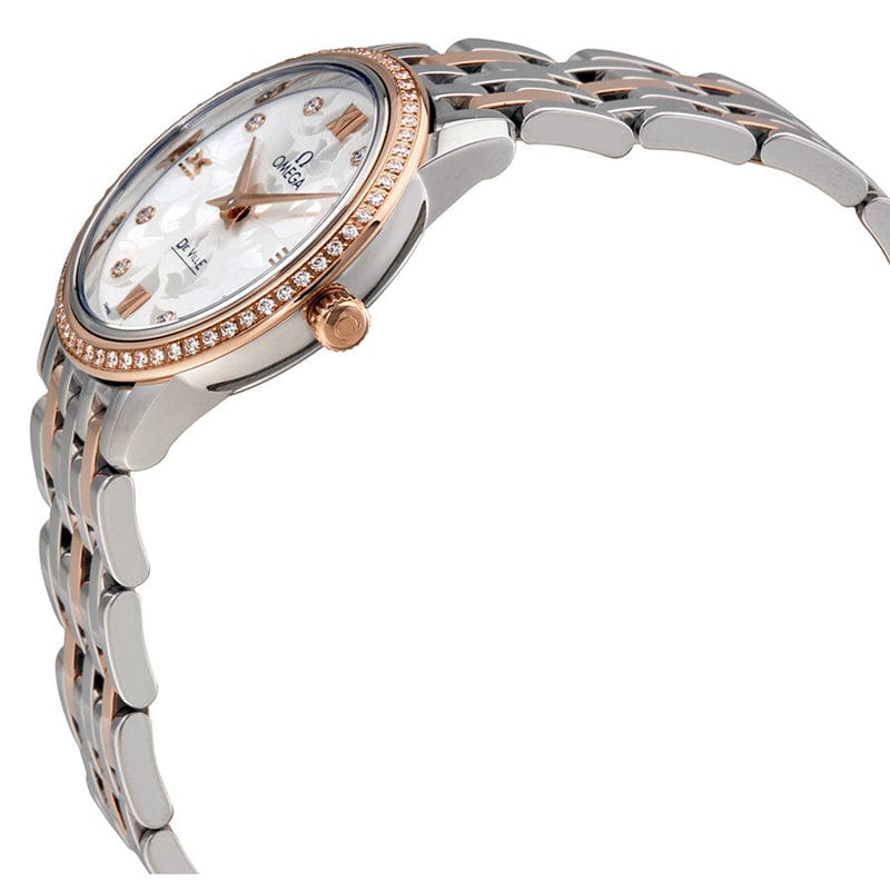 Omega De Ville Prestige Quartz Diamonds Silver Dial Two Tone Steel Strap Watch for Women - 424.25.27.60.52.001