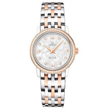 Omega De Ville Prestige Quartz Diamonds Silver Dial Two Tone Steel Strap Watch for Women - 424.25.27.60.52.001