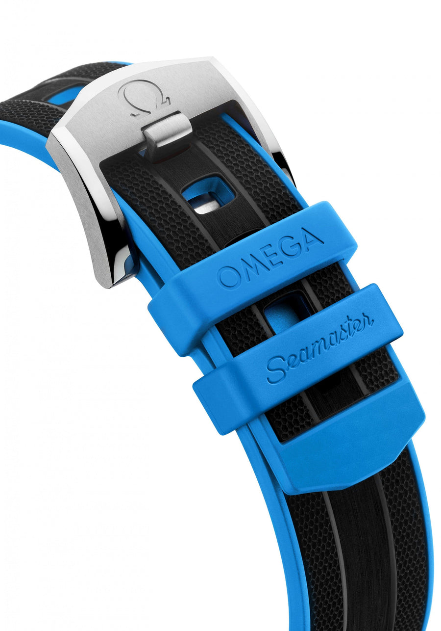 Omega Planet Ocean 6000M Co Axial Master Chronometer 45.5mm Blue Dial Black Rubber Strap Watch for Men - 21532462103001
