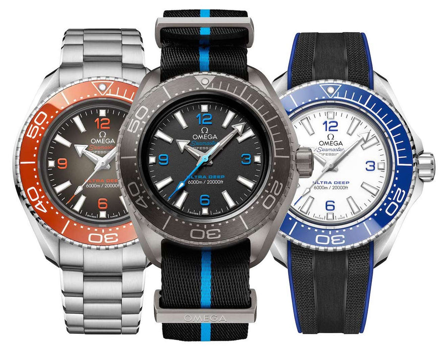 Omega Planet Ocean 6000M Co Axial Master Chronometer 45.5mm White Dial Black Rubber Strap Watch for Men - 21532462104001