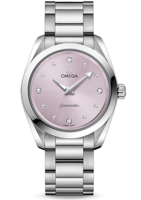Omega Seamaster Aqua Terra Quartz Purple Dial Silver Steel Strap Watch for Women - 220.10.28.60.60.001