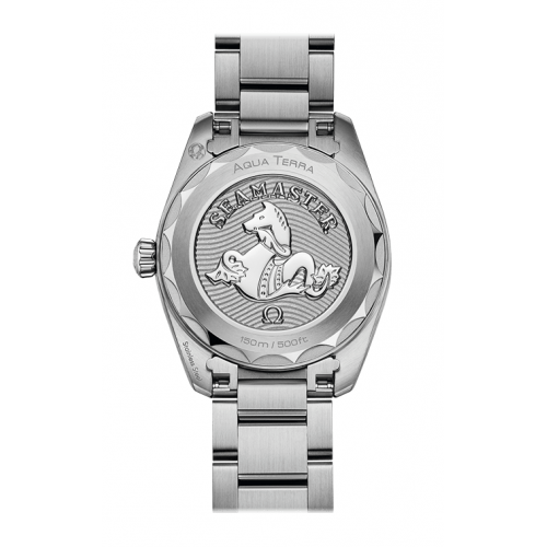 Omega Seamaster Aqua Terra Quartz Diamond Black Dial Silver Steel Strap Watch for Women - 220.10.28.60.51.001