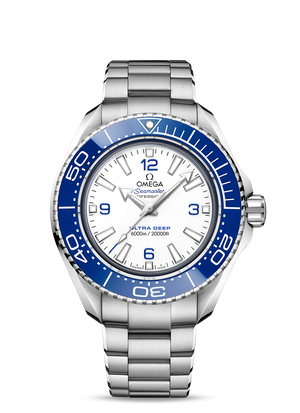 Omega Planet Ocean 6000M Co Axial Master Chronometer 45.5mm White Dial Silver Steel Strap Watch for Men - 21530462104001