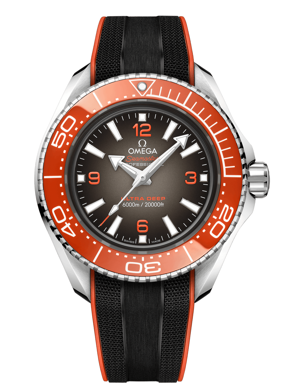 Omega Seamaster Planet Ocean 6000M Co Axial Master Chronograph Black Dial Black Rubber Strap Watch for Men - 21532462106001