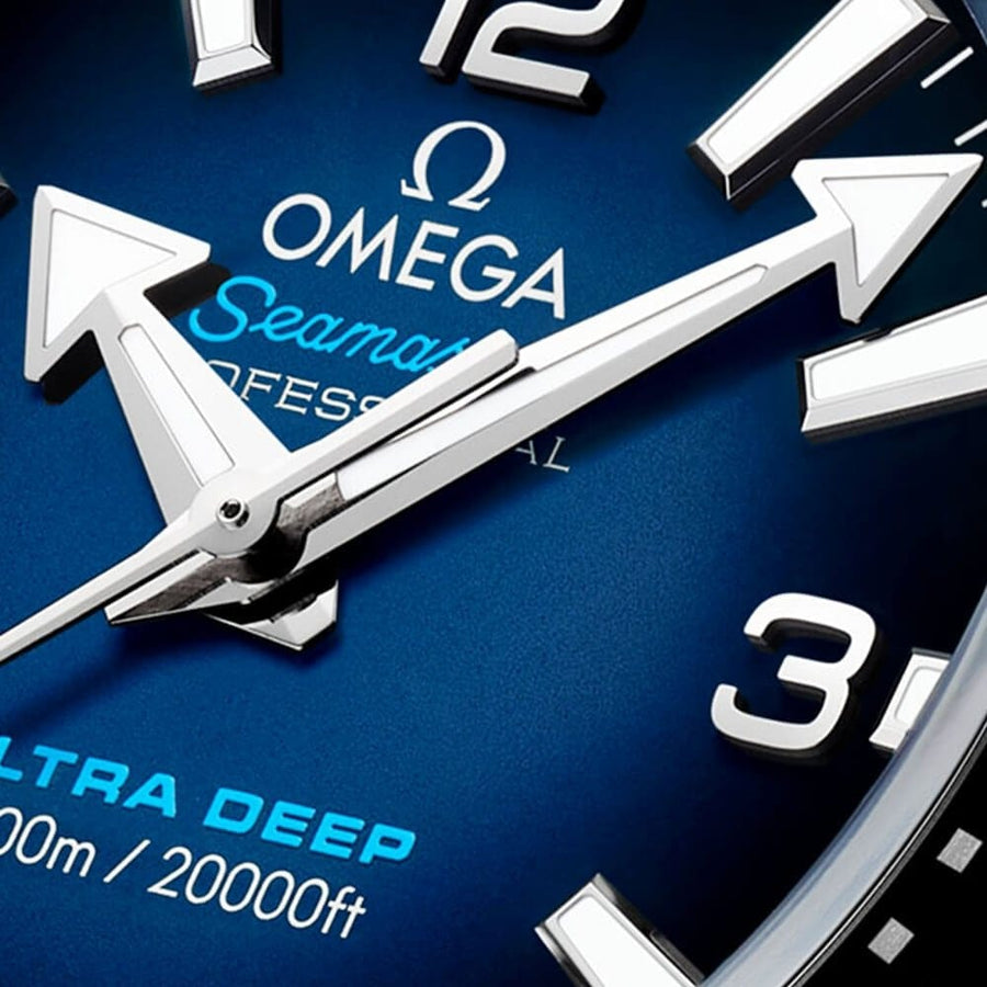 Omega Seamaster Planet Ocean 6000M Co Axial Master Chronometer Blue Dial Silver Steel Strap Watch for Men - 21530462103001