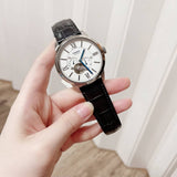 Fossil Townsman Automatic Chronograph White Dial Blue Leather Strap Watch for Men - ME3167