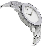 Movado Bold Crystal Dot Silver Dial Silver Steel Strap Watch For Women - 3600334