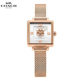 Coach Cass White Dial Rose Gold Mesh Bracelet Watch for Women - 14503698