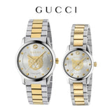 Gucci G Timeless Silver Dial Two Tone Steel Strap Watch For Women - YA1264074