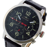 Tommy Hilfiger Jake Chronograph Black Dial Black Leather Strap Watch for Men - 1791232